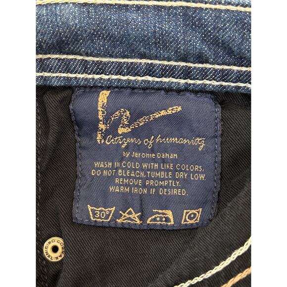 VTG Y2K Citizens of Humanity Low Rise Flare Jeans Size 28 Paloma Embroidered - Picture 7 of 12